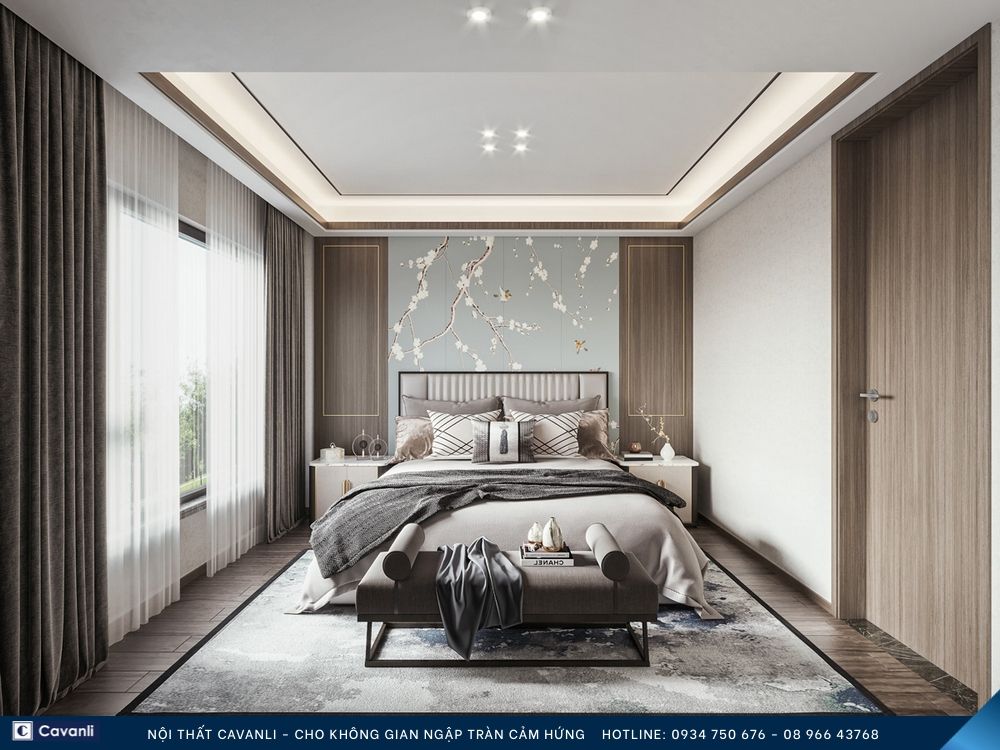 Thiết kế thi công nội thất phòng ngủ đẹp, liên hệ nội thất Cavanli