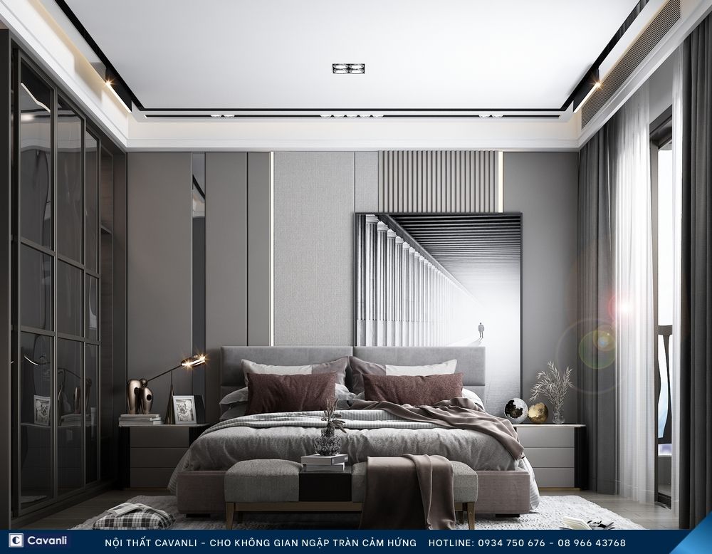Thiết kế thi công nội thất phòng ngủ đẹp, liên hệ nội thất Cavanli