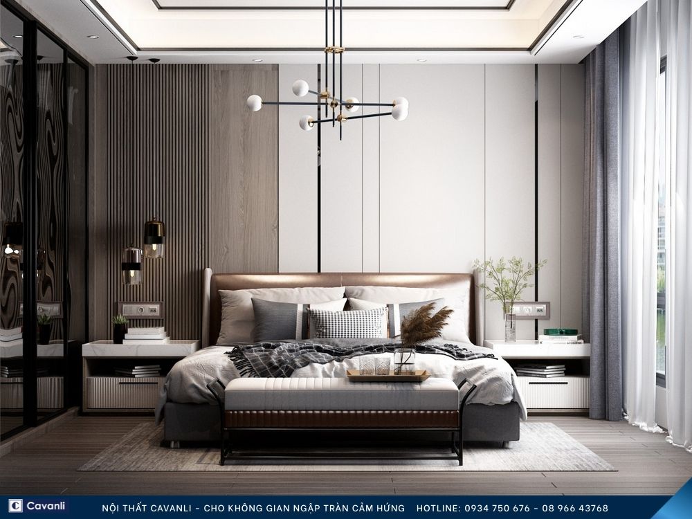 Thiết kế thi công nội thất phòng ngủ đẹp, liên hệ nội thất Cavanli