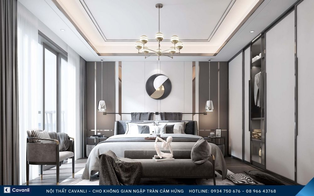 Thiết kế thi công nội thất phòng ngủ đẹp, liên hệ nội thất Cavanli