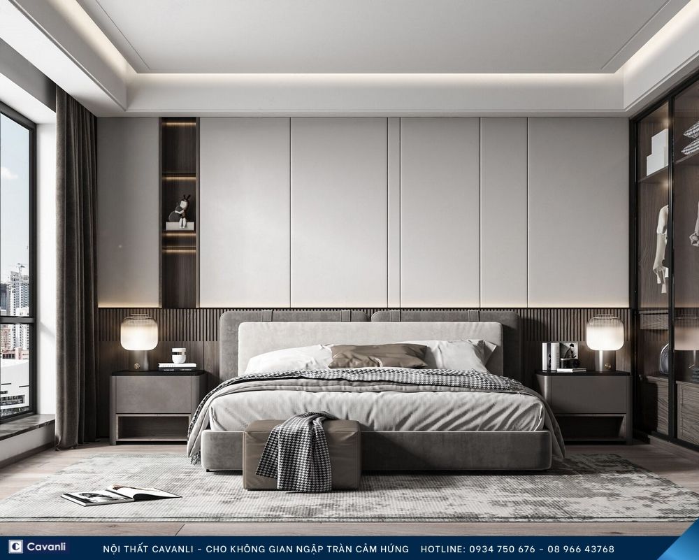 Thiết kế thi công nội thất phòng ngủ đẹp, liên hệ nội thất Cavanli