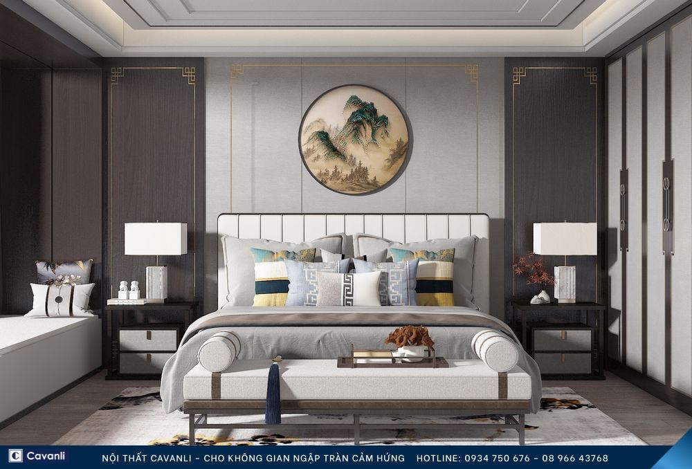 Thiết kế thi công nội thất phòng ngủ đẹp, liên hệ nội thất Cavanli