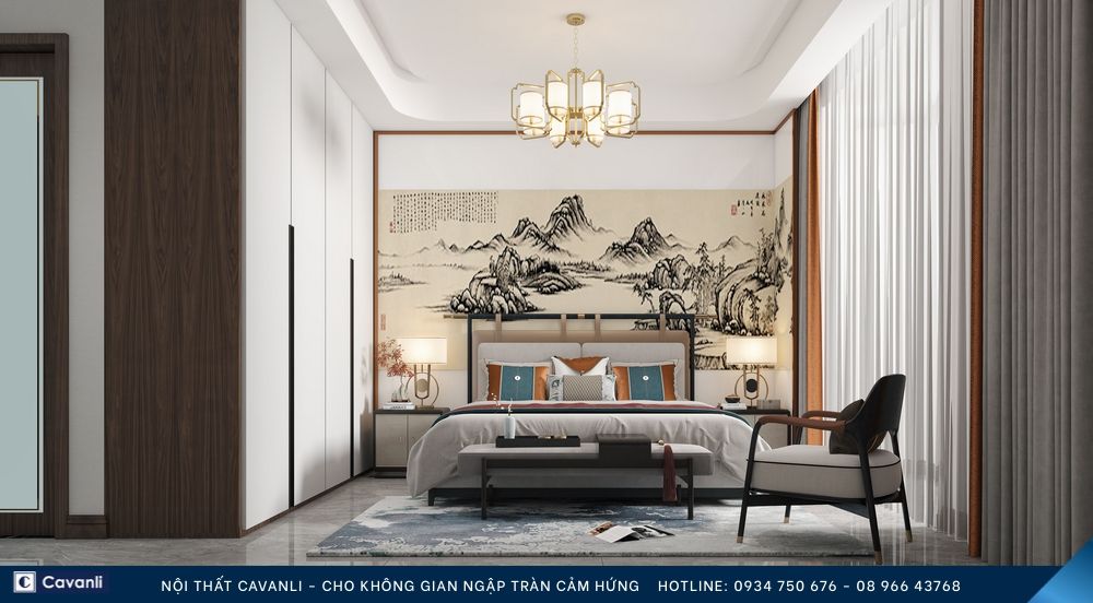 Thiết kế thi công nội thất phòng ngủ đẹp, liên hệ nội thất Cavanli