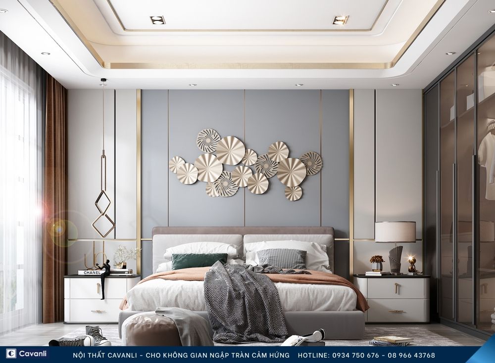 Thiết kế thi công nội thất phòng ngủ đẹp, liên hệ nội thất Cavanli