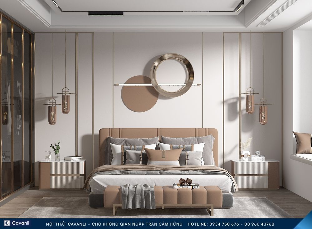 Thiết kế thi công nội thất phòng ngủ đẹp, liên hệ nội thất Cavanli