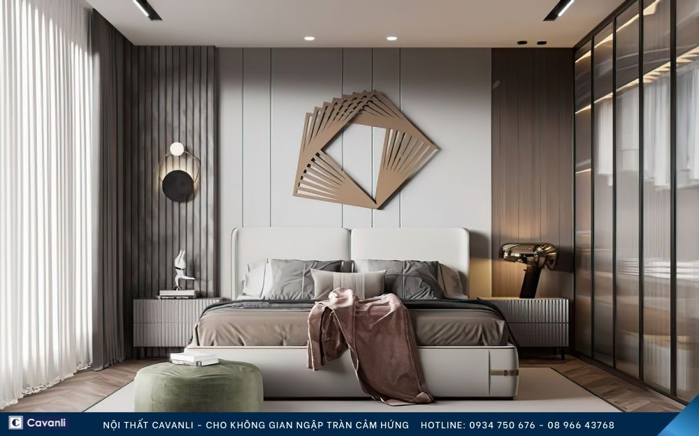 Thiết kế thi công nội thất phòng ngủ đẹp, liên hệ nội thất Cavanli