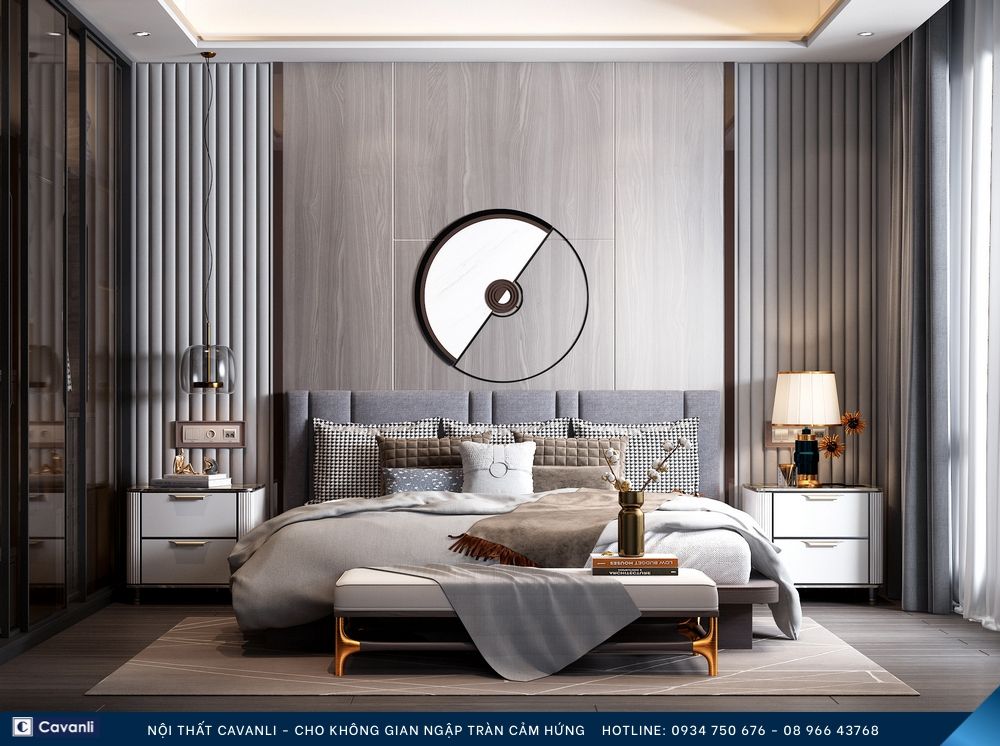 Thiết kế thi công nội thất phòng ngủ đẹp, liên hệ nội thất Cavanli