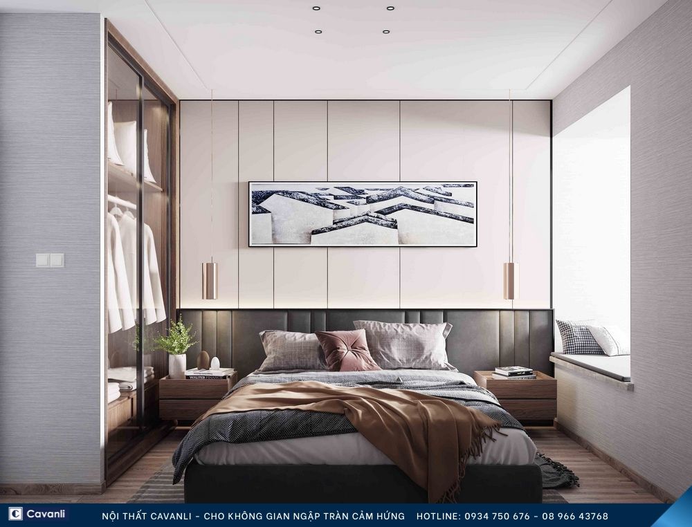Thiết kế thi công nội thất phòng ngủ đẹp, liên hệ nội thất Cavanli