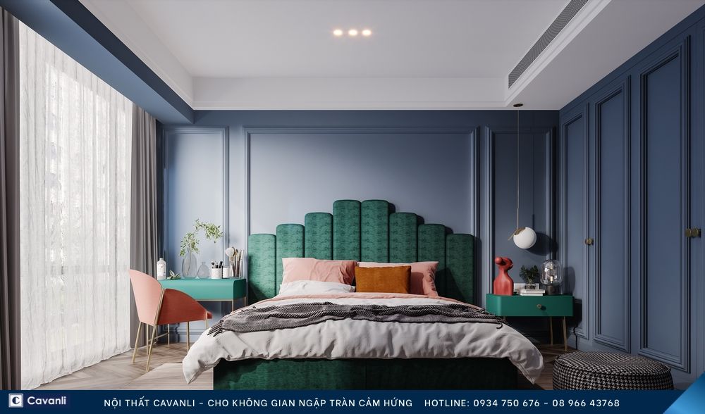 Thiết kế thi công nội thất phòng ngủ đẹp, liên hệ nội thất Cavanli