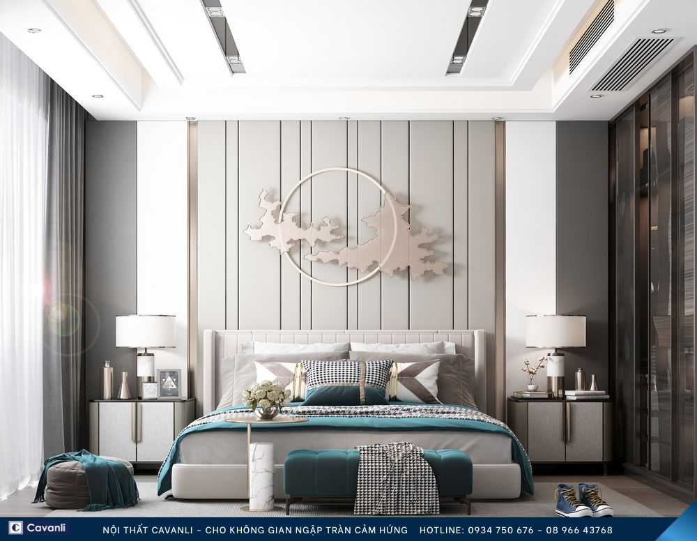 Thiết kế thi công nội thất phòng ngủ đẹp, liên hệ nội thất Cavanli
