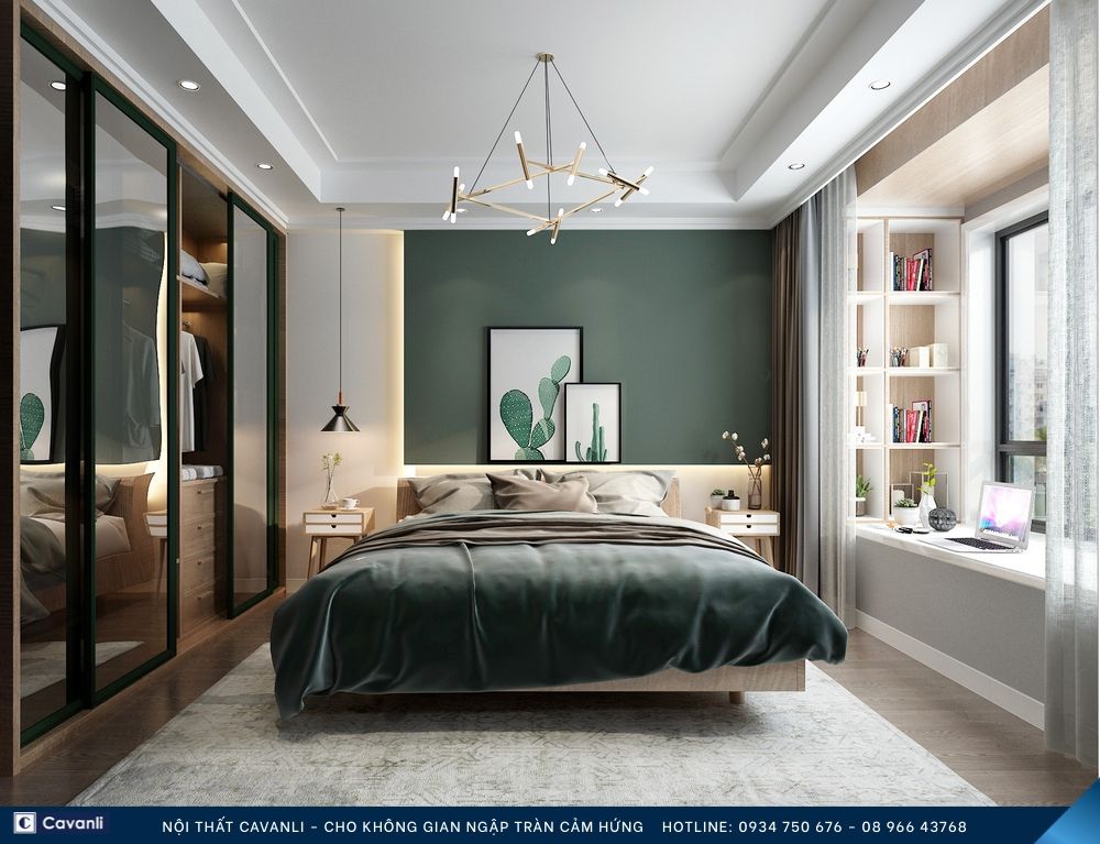 Thiết kế thi công nội thất phòng ngủ đẹp, liên hệ nội thất Cavanli