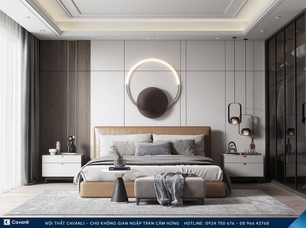Thiết kế thi công nội thất phòng ngủ đẹp, liên hệ nội thất Cavanli